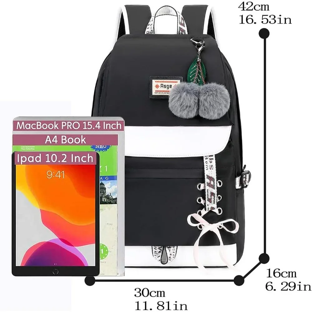 Stylish Water-Resistant Nylon Backpack for Girls, Teens & Young Women - Picture 2 of 6